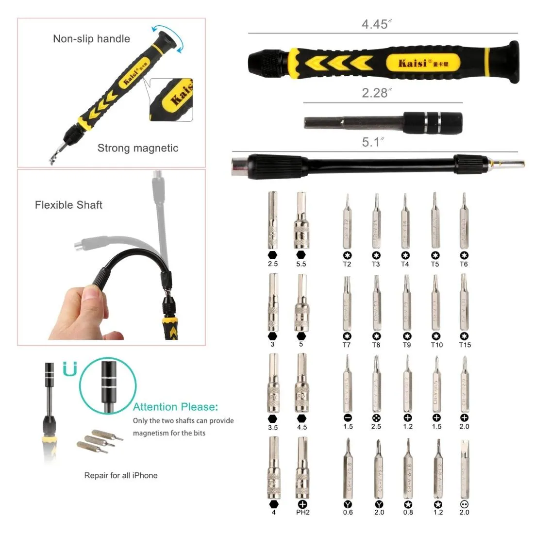 38-in-1 Multifunctional Repair Tool Set for Computers and Phones