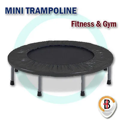 38" Mini Trampoline | Jogger Rebounder | Home Gym Fitness | Black