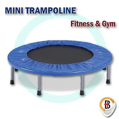 38" Mini Trampoline | Jogger Rebounder | Home Gym Fitness | Blue