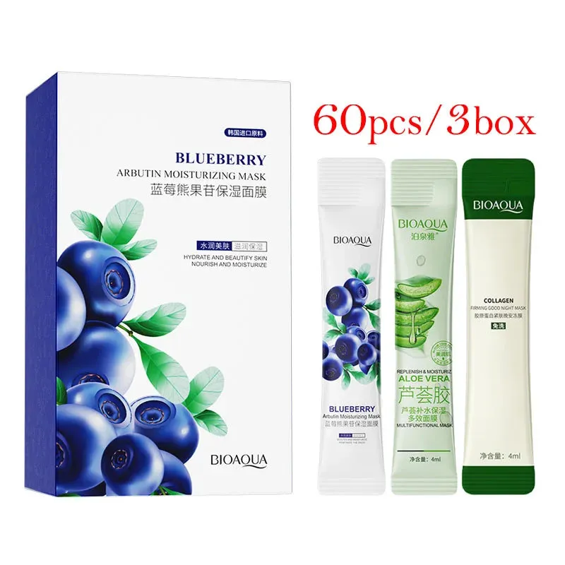 60pcs Collagen Moisturizing Firming Sleeping Facial Masks