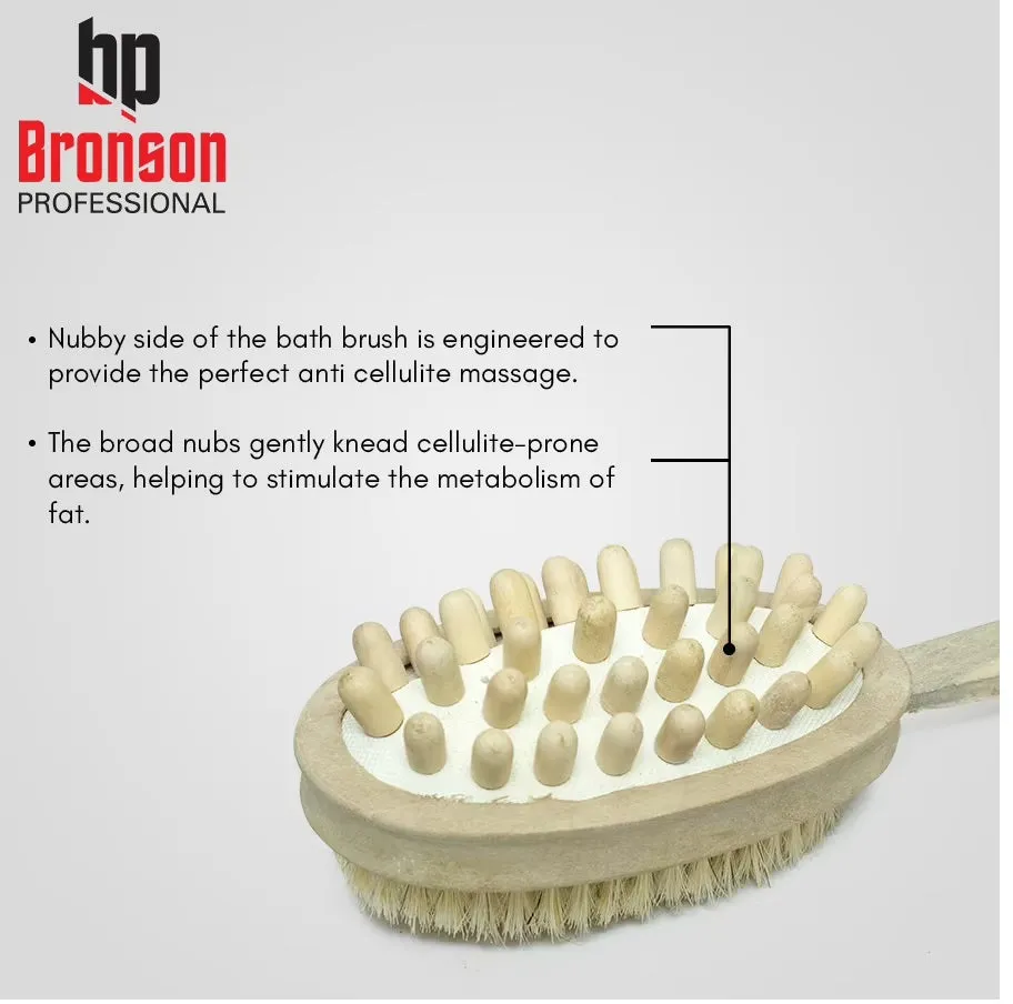 Bronson Professional Natural Bristles Large Bath Brush