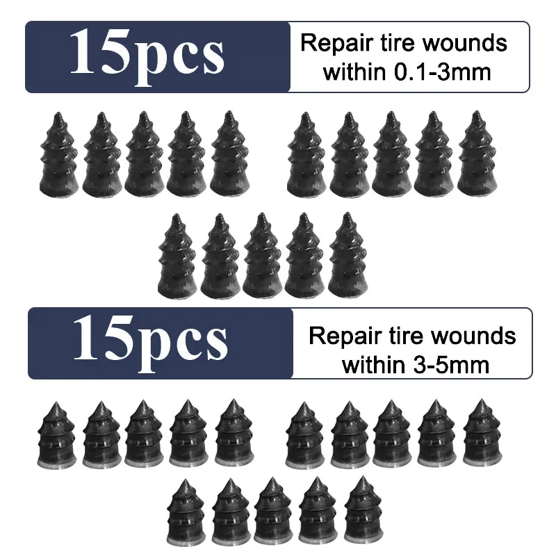 Car Tyre Repair Rubber Nail Set 10 30pcs Universal Car Motorcycle Tyre Repair Nails for Truck Scooter Bike Tire Puncture Repair Tool