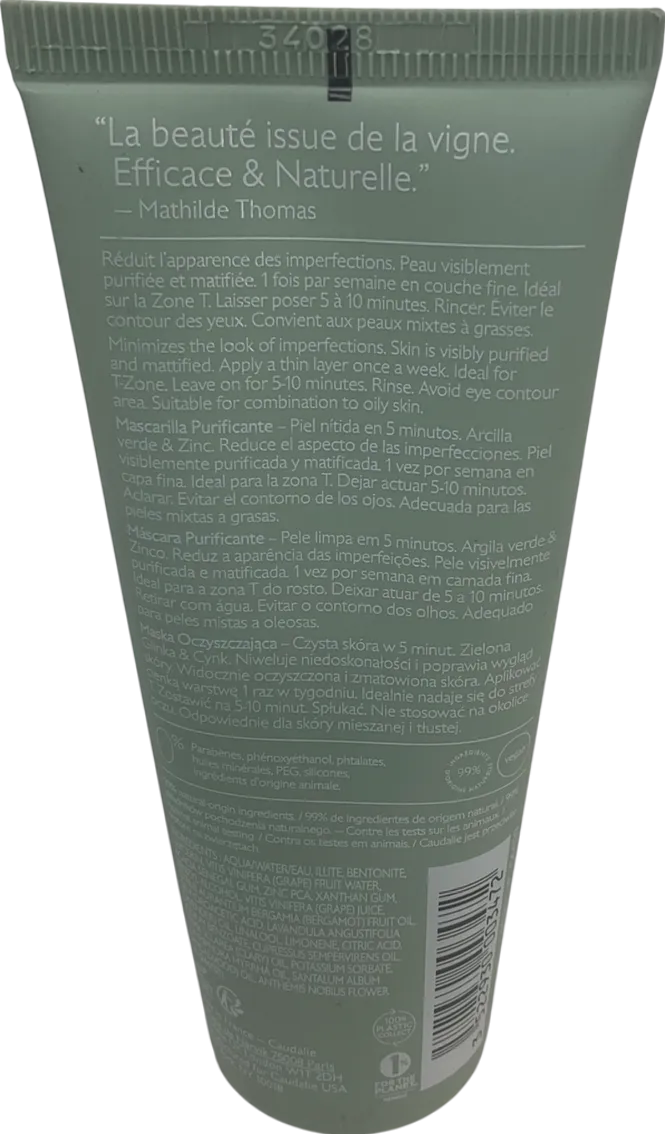Caudalie Purifying Mask Green Day & Zinc 75ml