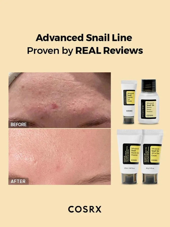 COSRX | All About Snail 4-step Kit | For dry skin & dark spots