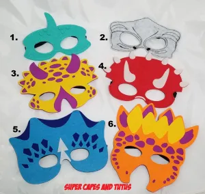 Dinosaur Felt Masks - Dino Felt Masks - Dinosaur Party Masks - Dinosaur Costume - Dragon Felt Mask - Dinosaur Birthday Party Favors
