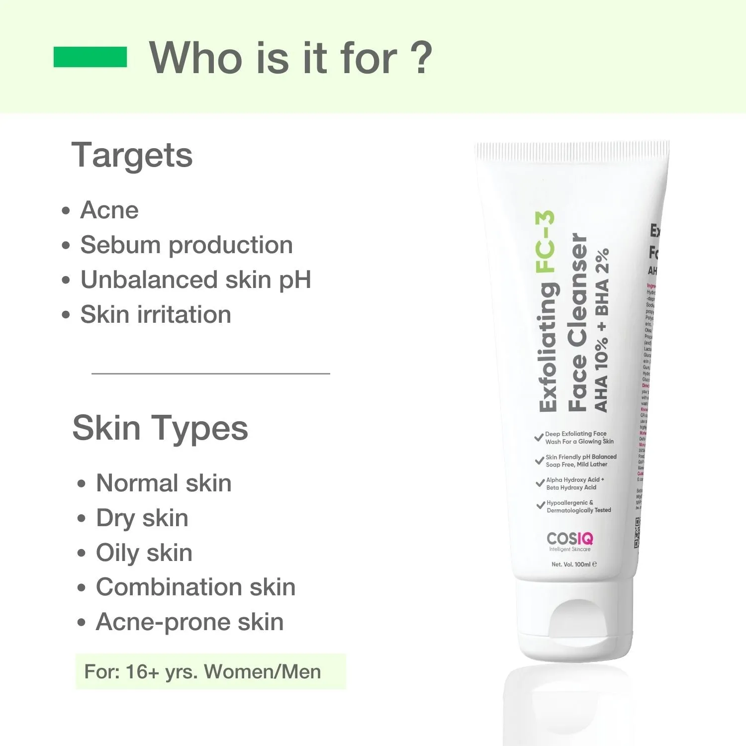 FC-3 Exfoliating Face Cleanser, 100ml