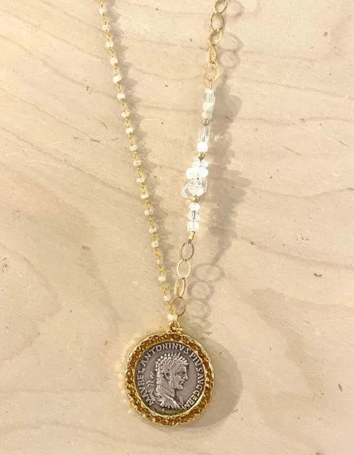Gold & Roman Coin Necklace
