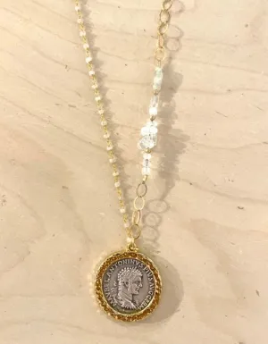 Gold & Roman Coin Necklace