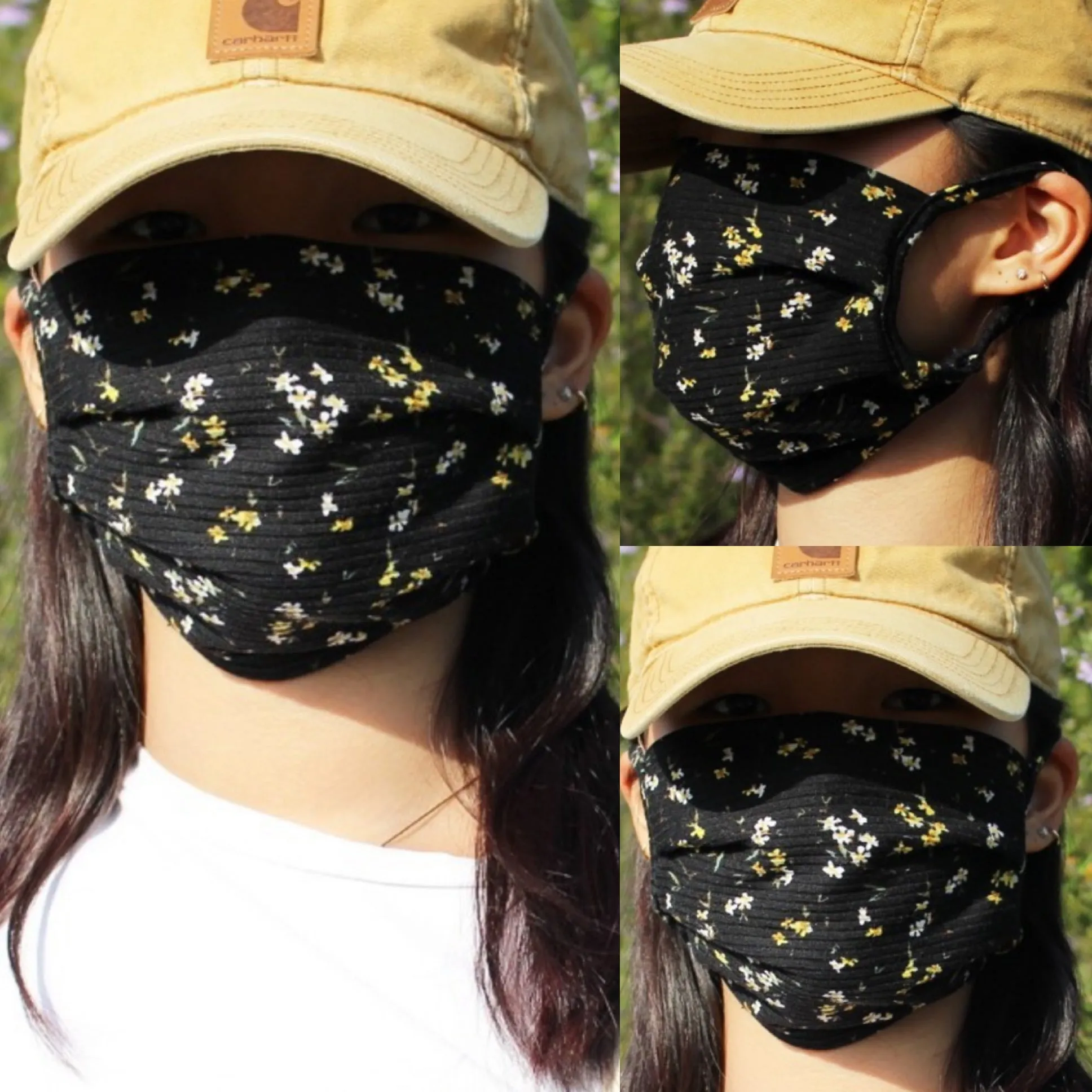 H&W Floral - floral printed cloth face mask