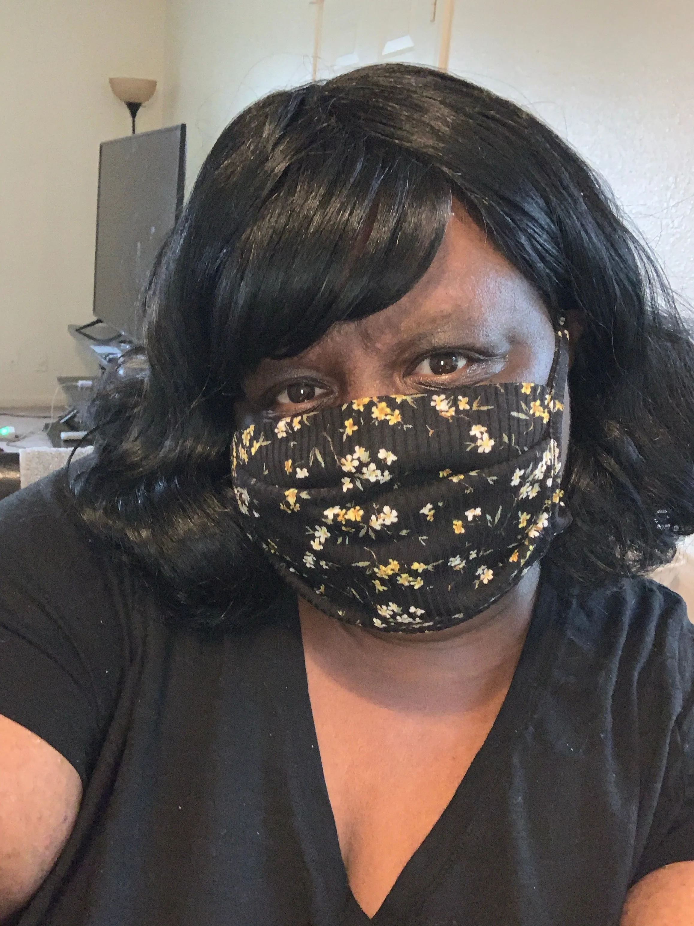 H&W Floral - floral printed cloth face mask