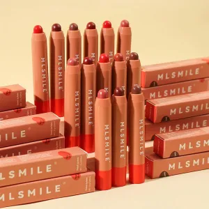 high-quality nude moisturizing cute lip gloss lipstick 2 in 1
