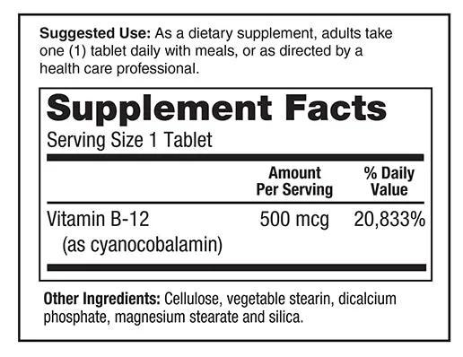 Vegan Vitamin B12 - Save 20%