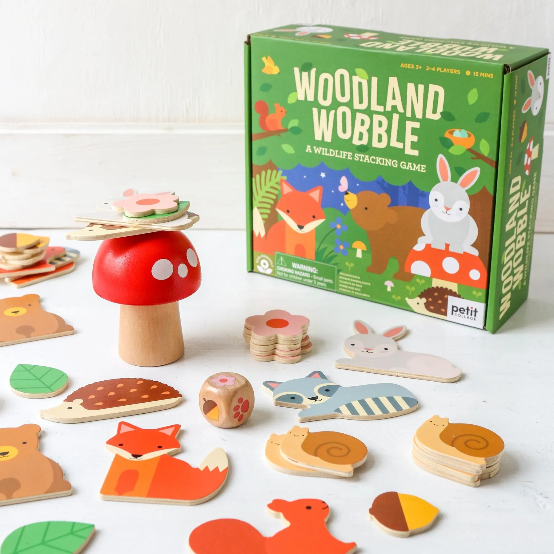 Woodland Wobble: A Wildlife Stacking Gameby Petit Collage