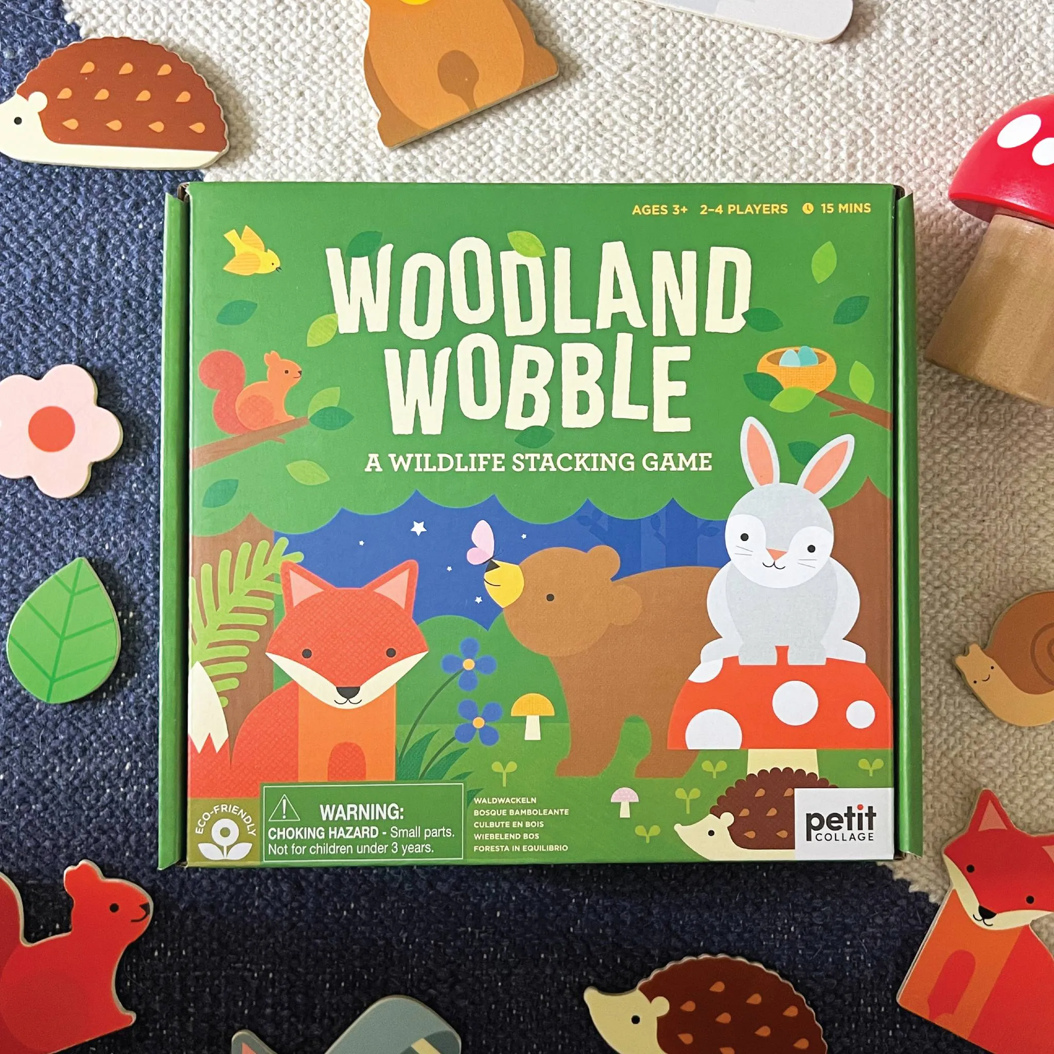 Woodland Wobble: A Wildlife Stacking Gameby Petit Collage